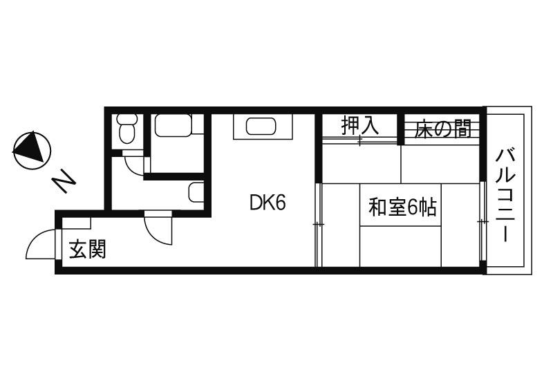 Floor plan. 1DK, Price 3.5 million yen, Occupied area 31.37 sq m , Balcony area 4.06 sq m