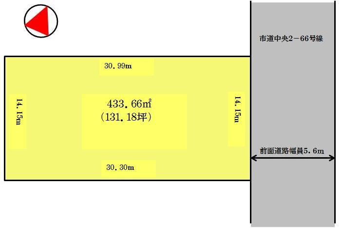 Compartment figure. Land price 48,500,000 yen, Land area 433.66 sq m