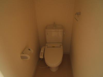 Toilet. With warm water washing toilet seat! 