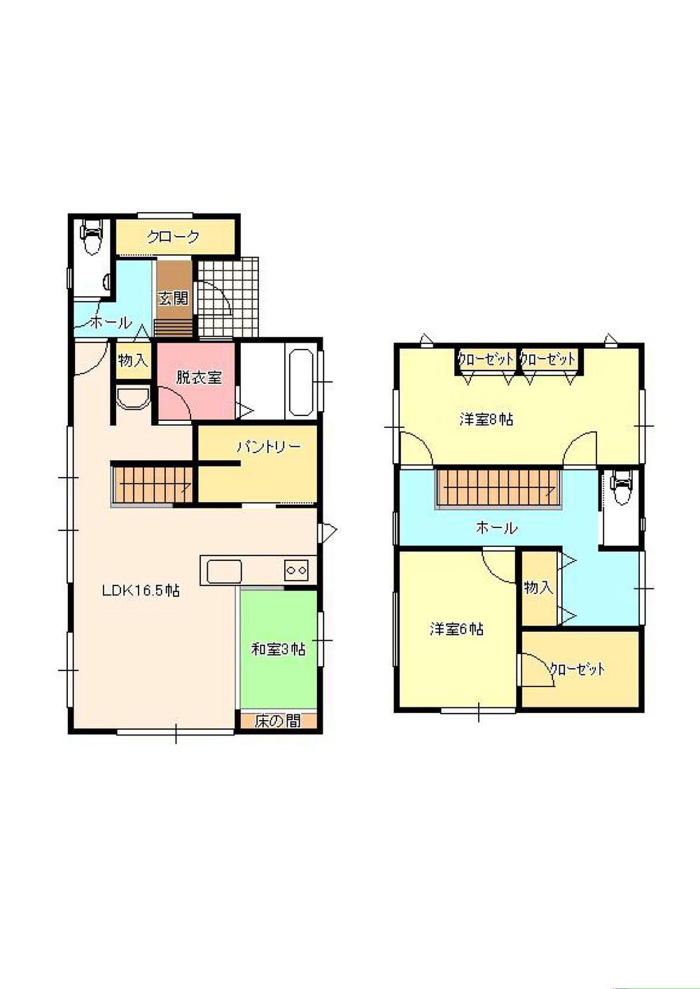 Floor plan. 23.8 million yen, 2LDK, Land area 156.12 sq m , Building area 100.19 sq m