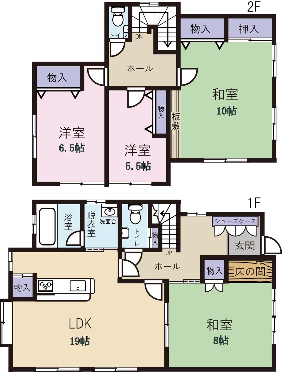Floor plan. 17.5 million yen, 4LDK, Land area 154.39 sq m , Building area 121.51 sq m