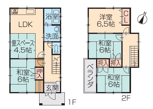 Floor plan. 16.8 million yen, 4DK, Land area 110.36 sq m , Building area 91.08 sq m