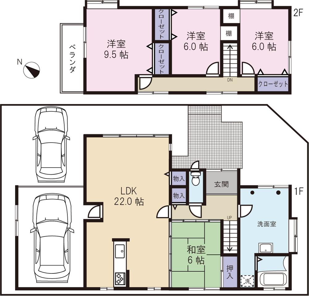 Floor plan. 19,980,000 yen, 4LDK, Land area 165.57 sq m , Building area 145.88 sq m