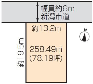 Compartment figure. Land price 18,770,000 yen, Land area 258.49 sq m