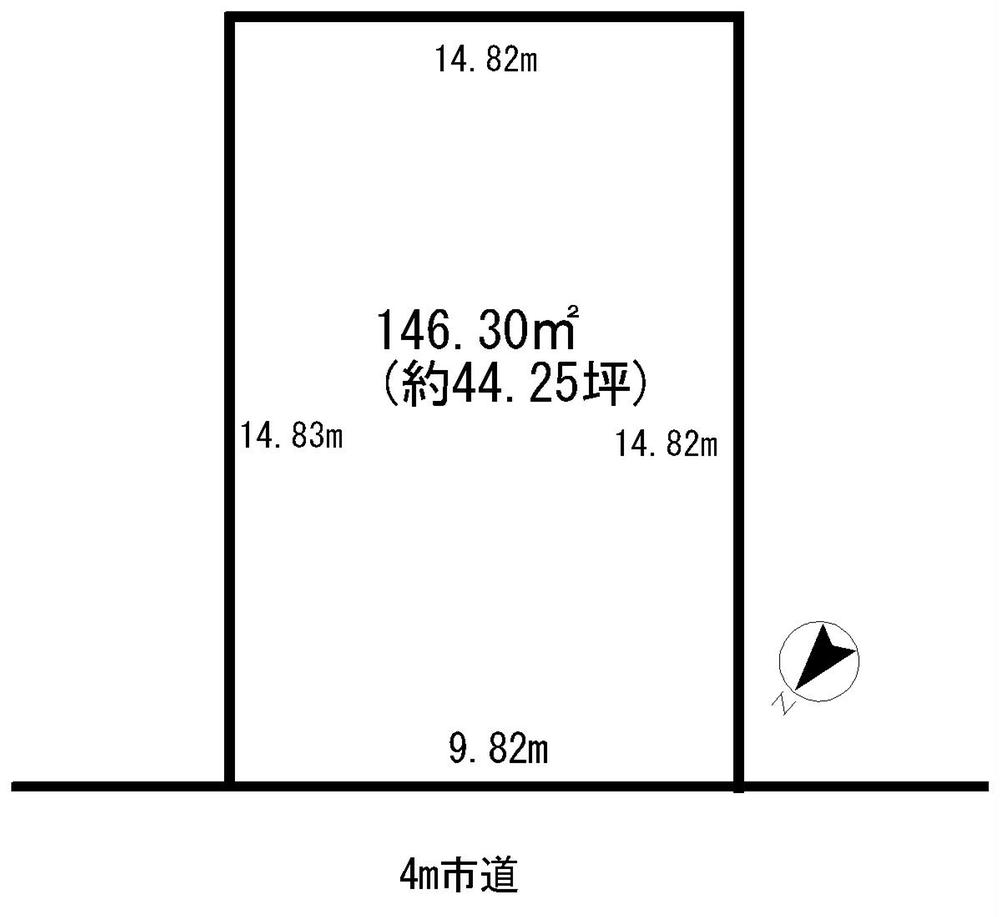 Compartment figure. Land price 11.5 million yen, Land area 145.76 sq m