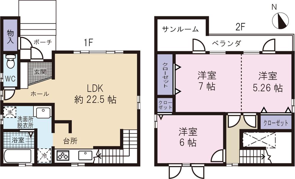 Floor plan. 17.8 million yen, 3LDK, Land area 100.5 sq m , Building area 85.29 sq m