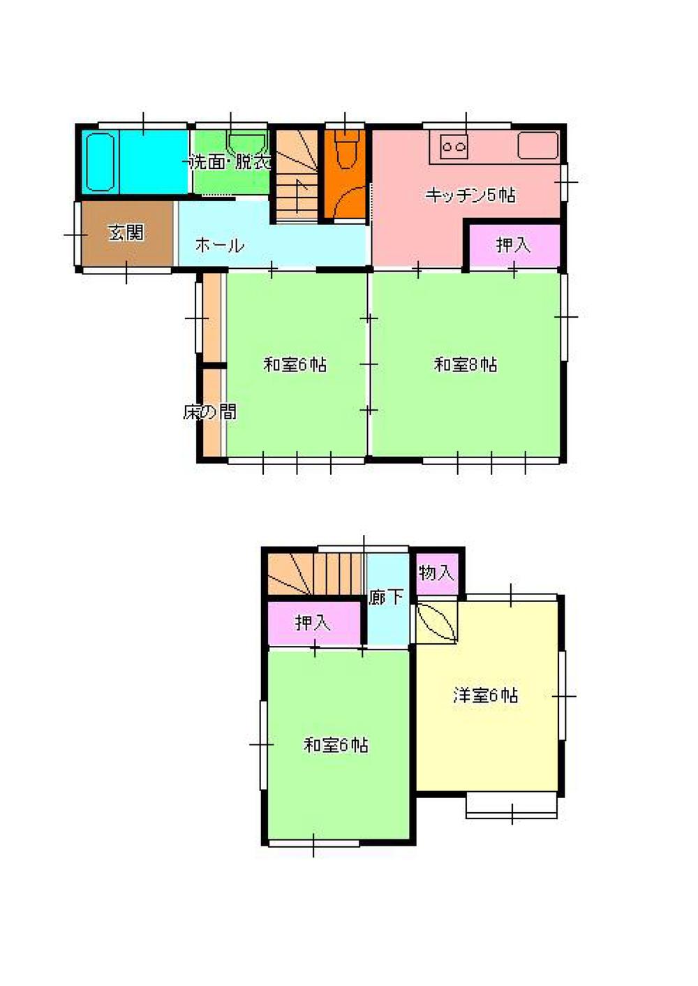 Floor plan. 7.3 million yen, 4K, Land area 100.25 sq m , Building area 75.33 sq m