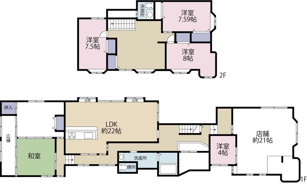 Floor plan. 27 million yen, 7LDK, Land area 283.66 sq m , Building area 254.99 sq m