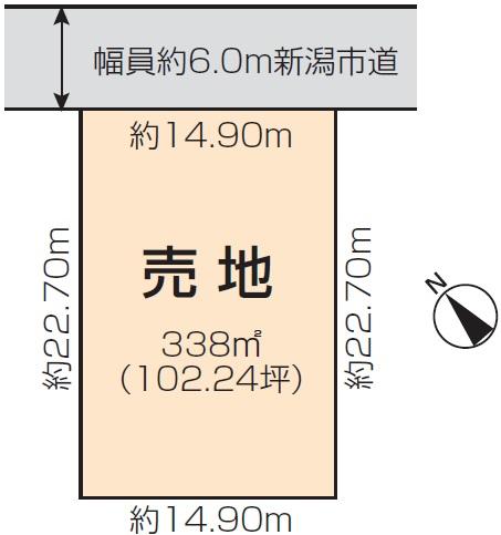 Compartment figure. Land price 18,920,000 yen, Land area 338 sq m