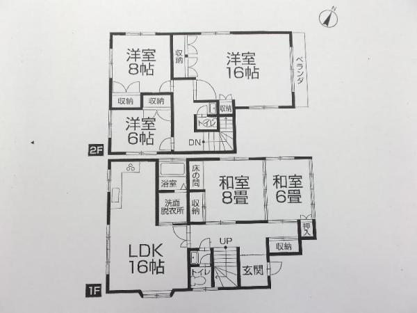 Floor plan. 29,800,000 yen, 5LDK, Land area 337 sq m , Building area 149.88 sq m