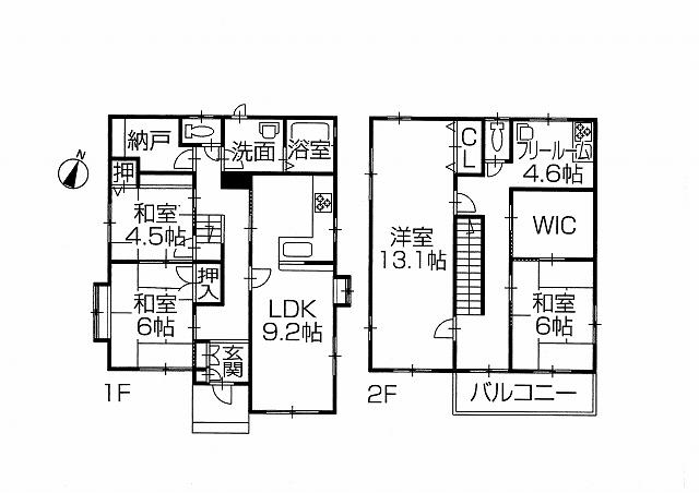 Floor plan. 25 million yen, 4LDK + S (storeroom), Land area 132.01 sq m , Building area 135.01 sq m