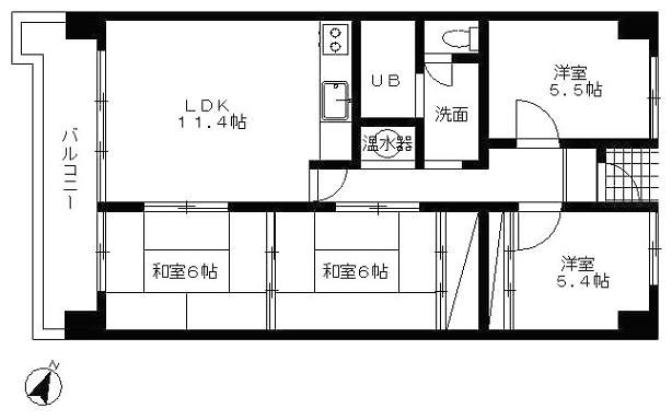 Floor plan. 4LDK, Price 8 million yen, Occupied area 74.41 sq m , Balcony area 9.49 sq m