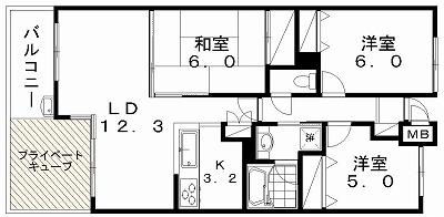 Floor plan. 3LDK, Price 15.8 million yen, Footprint 68.8 sq m , Balcony area 12.42 sq m present situation is reversed