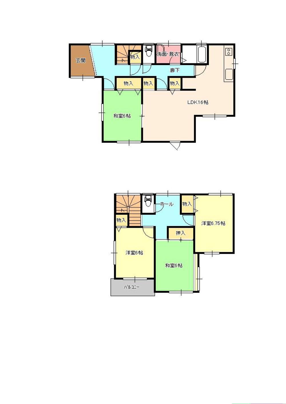 Floor plan. 13,980,000 yen, 4LDK, Land area 165.48 sq m , Building area 108.15 sq m