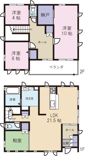 Floor plan. 27,380,000 yen, 3LDK, Land area 190.92 sq m , Building area 114.93 sq m
