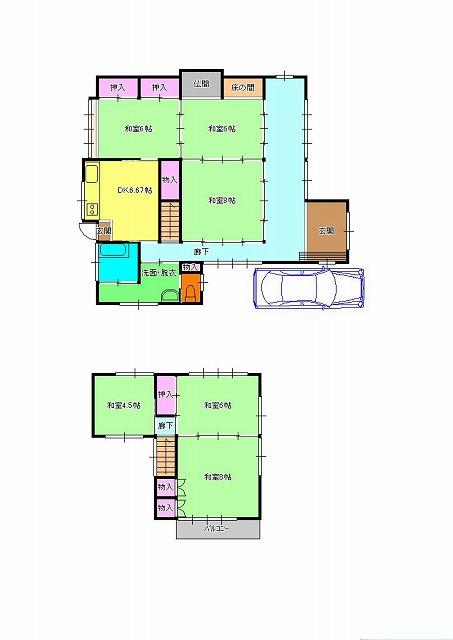 Floor plan. 15.8 million yen, 6DK, Land area 176.82 sq m , Building area 125.96 sq m