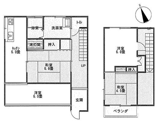 Floor plan. 9,870,000 yen, 4DK, Land area 249.2 sq m , Building area 79.73 sq m