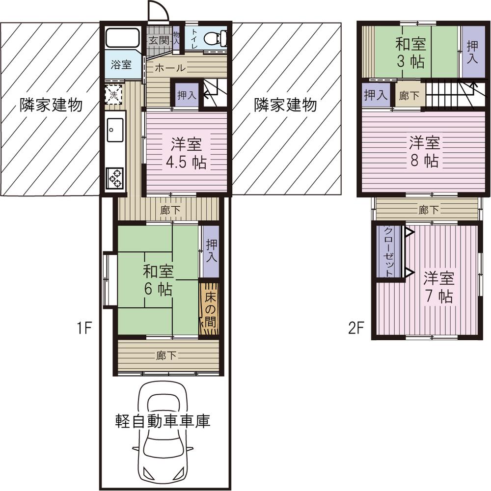 Floor plan. 6.5 million yen, 5K, Land area 72.9 sq m , Building area 57.58 sq m