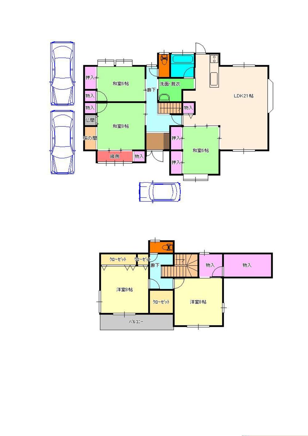Floor plan. 19,980,000 yen, 5LDK + S (storeroom), Land area 222.33 sq m , Building area 144.79 sq m