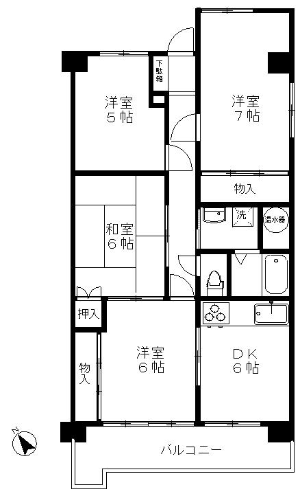 Floor plan. 4DK, Price 5.8 million yen, Occupied area 68.85 sq m , Balcony area 871 sq m
