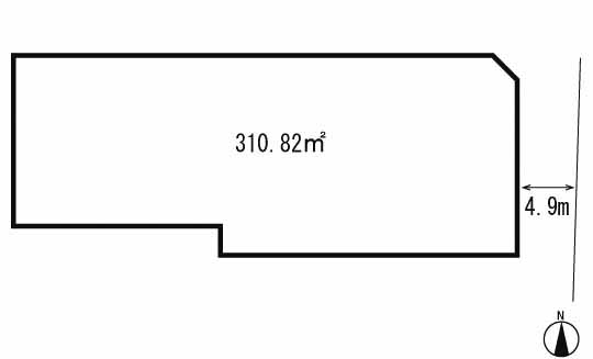 Compartment figure. Land price 9.5 million yen, Land area 310.82 sq m