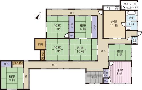 Floor plan. 14 million yen, 7LDK, Land area 899.4 sq m , Building area 183.05 sq m