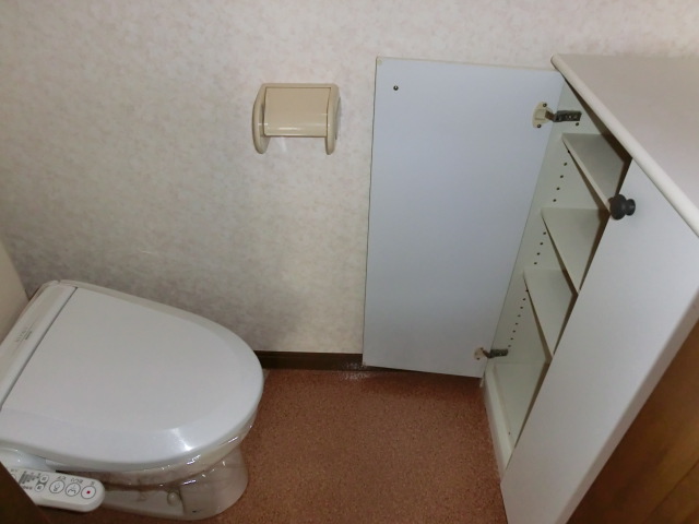 Toilet. Washlet equipped, There are spacious storage
