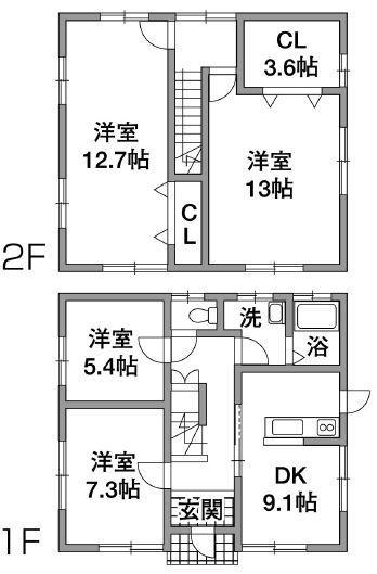 Floor plan. 11.8 million yen, 4DK, Land area 182.71 sq m , Building area 111 sq m