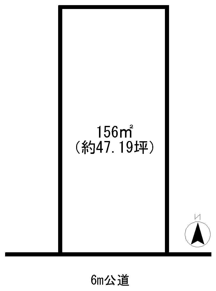 Compartment figure. Land price 5.66 million yen, Land area 156 sq m