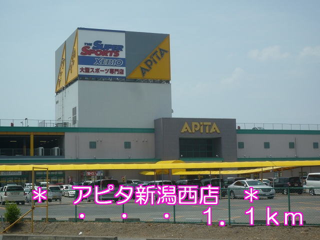 Shopping centre. Apita 1100m to Niigata Nishiten (shopping center)