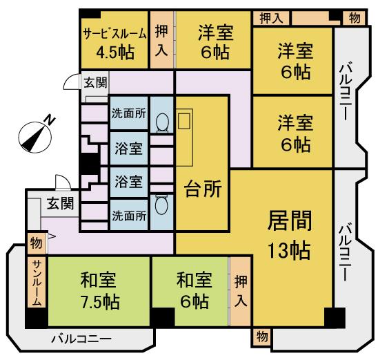 Floor plan. 5LDK + S (storeroom), Price 17.8 million yen, Footprint 156.19 sq m