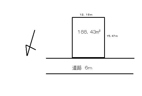 Compartment figure. Land price 9.69 million yen, Land area 188.43 sq m