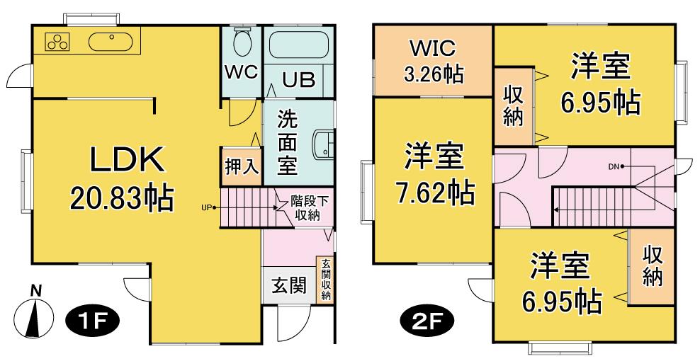 Floor plan. 15.8 million yen, 3LDK, Land area 132.05 sq m , Building area 106.18 sq m