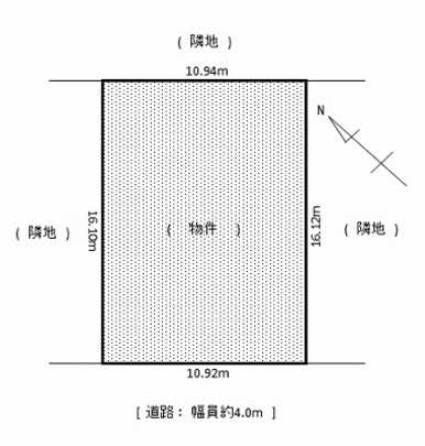Compartment figure. Land price 10 million yen, Land area 175.15 sq m
