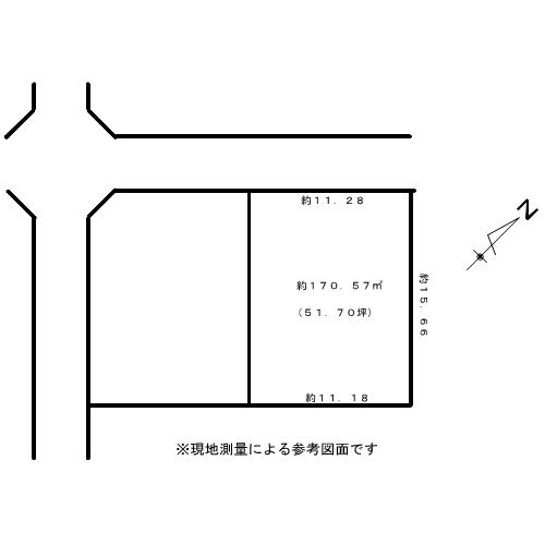 Compartment figure. Land price 9,282,000 yen, Land area 170.5 sq m