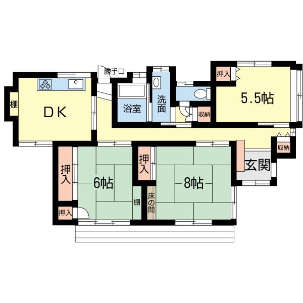 Floor plan. 11,980,000 yen, 3DK, Land area 198.46 sq m , Building area 76.09 sq m