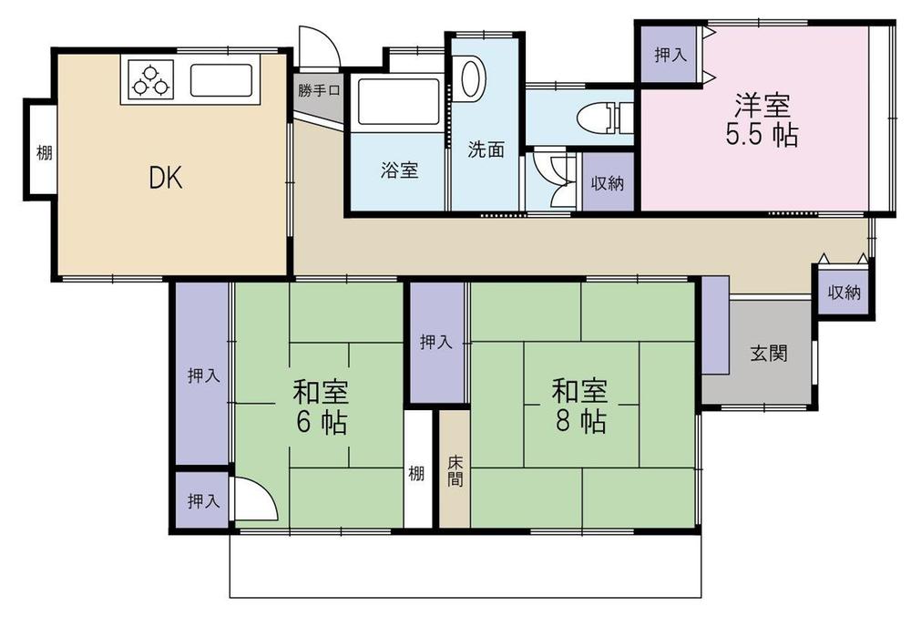 Floor plan. 12,150,000 yen, 3DK, Land area 219.46 sq m , Building area 76.09 sq m
