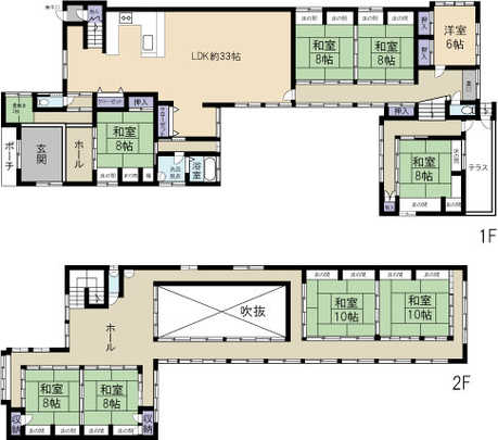 Floor plan. 19,800,000 yen, 8LDK, Land area 426.44 sq m , Building area 390.84 sq m