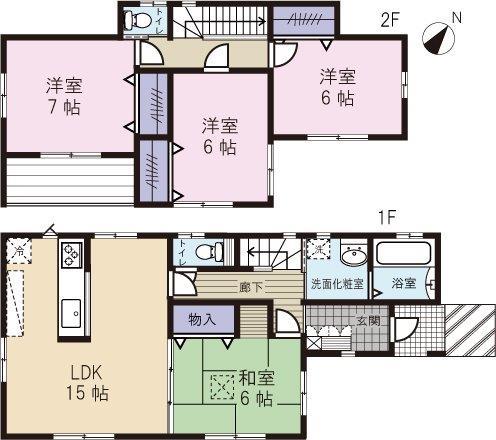 Floor plan. 18.9 million yen, 4LDK, Land area 141.3 sq m , Building area 97.91 sq m