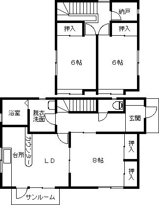 Floor plan. 10,085,000 yen, 3LDK + S (storeroom), Land area 206.82 sq m , Building area 85.95 sq m