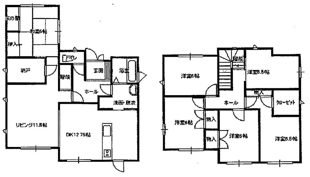Floor plan. 27.5 million yen, 6LDK, Land area 234 sq m , Building area 141.19 sq m