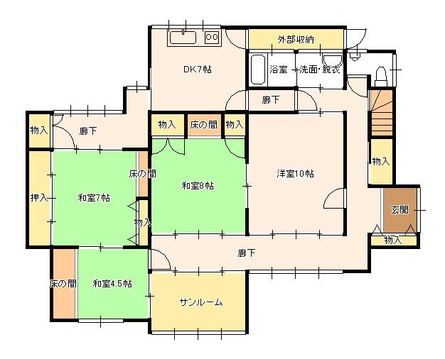 Floor plan. 12 million yen, 6DK, Land area 310 sq m , Building area 118.65 sq m 1 Kaikanto