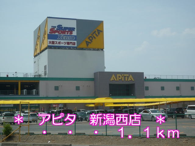 Shopping centre. Apita 1100m to Niigata Nishiten (shopping center)