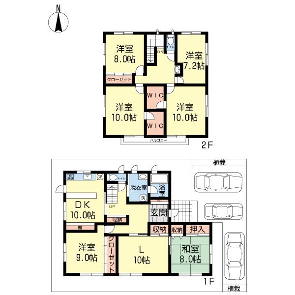 Floor plan. 27,380,000 yen, 6LDK, Land area 200.54 sq m , Building area 182.18 sq m
