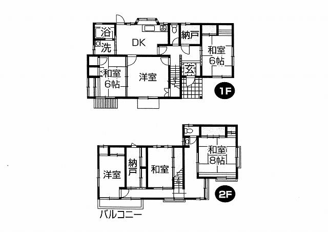 Floor plan. 14.8 million yen, 6LDK + S (storeroom), Land area 179.17 sq m , Building area 154.65 sq m
