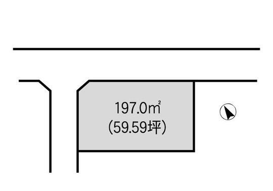 Compartment figure. Land price 5.96 million yen, Land area 197 sq m