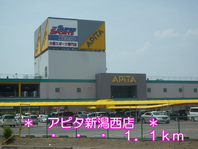 Shopping centre. Apita 1100m to Niigata Nishiten (shopping center)