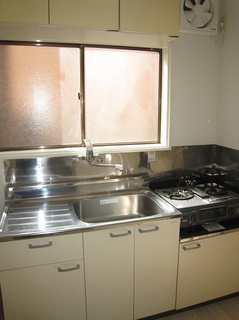 Kitchen. With gas stove 2-neck type