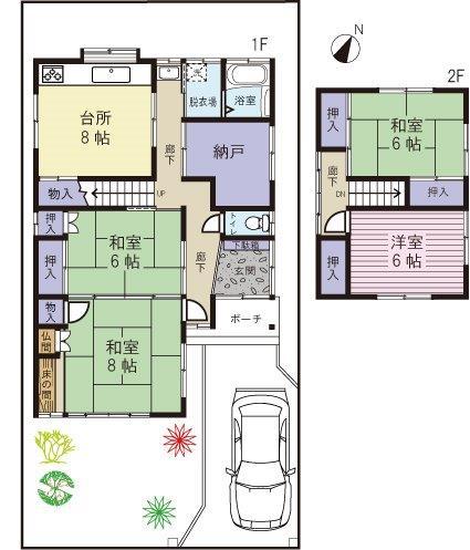 Floor plan. 11 million yen, 4DK, Land area 140.2 sq m , Building area 99.36 sq m