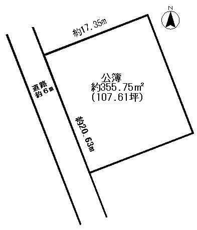 Compartment figure. Land price 25,826,000 yen, Land area 355.75 sq m